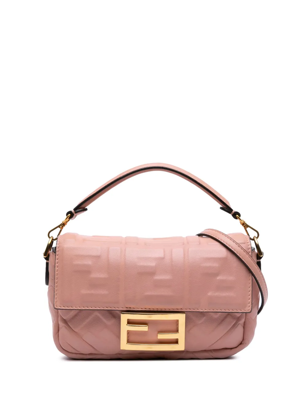 2010-2025 Mini Zucca Embossed Leather Baguette satchel