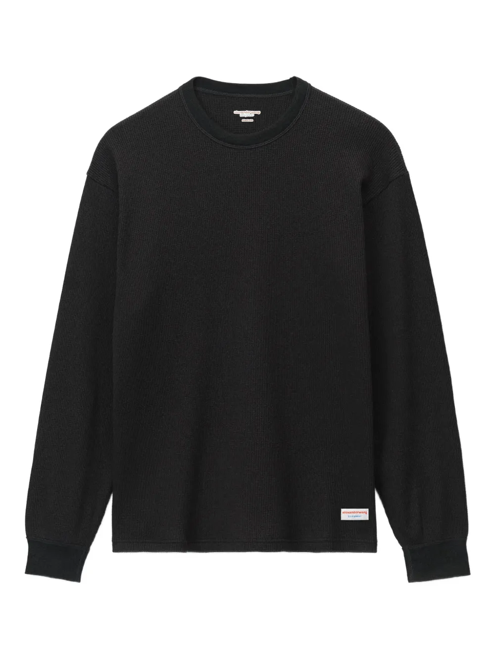 Alexander Wang waffle crew neck longsleeve T-shirt | Black | Image 1