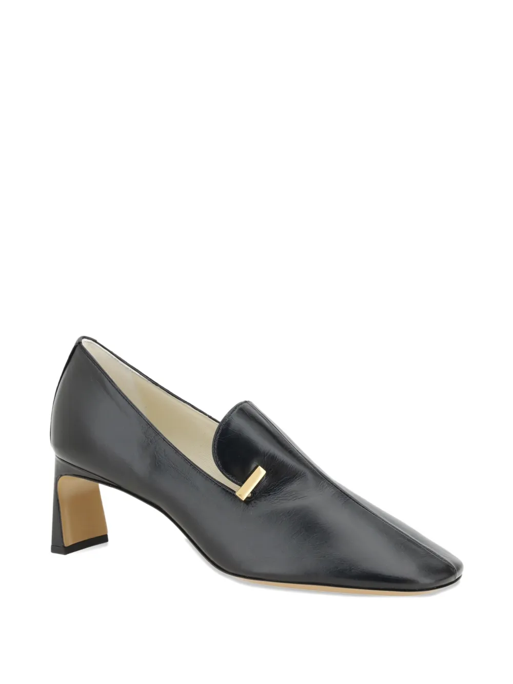Phoebe Philo 60mm Club metallic-detail loafers Black