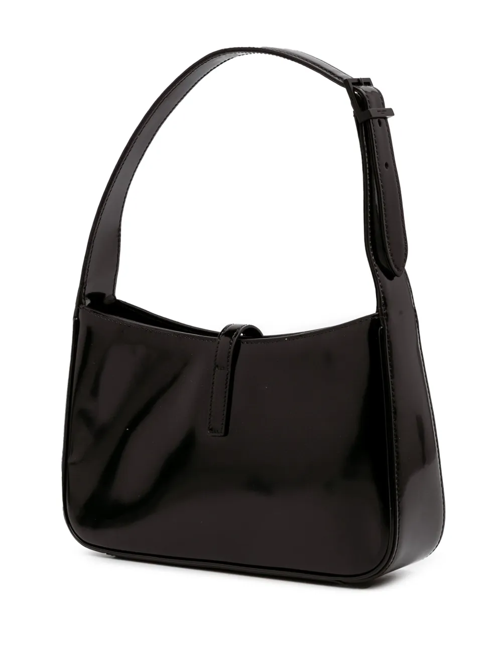 Pre-owned Saint Laurent 2023 Patent Le 5 A 7 Bag Shoulder Bag In Black