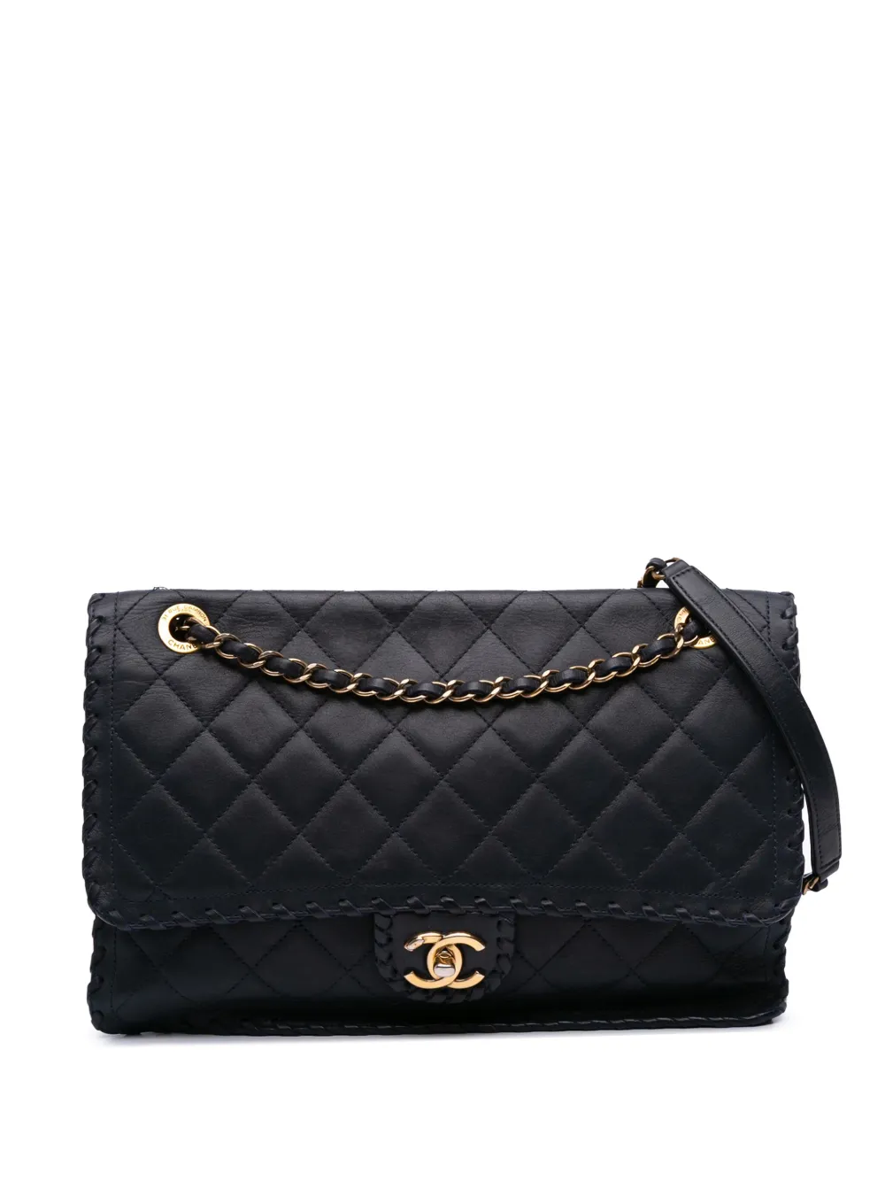 2015-2016 Jumbo Quilted Iridescent Calfskin Happy Stitch Flap crossbody bag