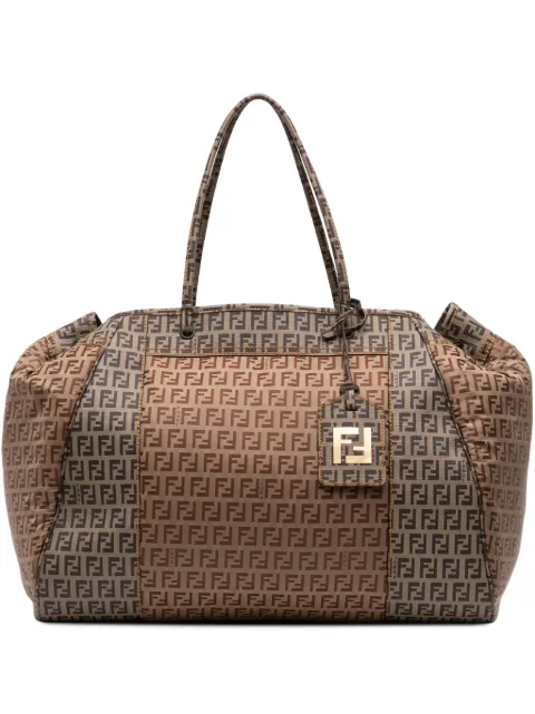 Fendi Pre-Owned 2000-2017 Zucchino Nylon and Spalmati Grande Pillow tote bag
