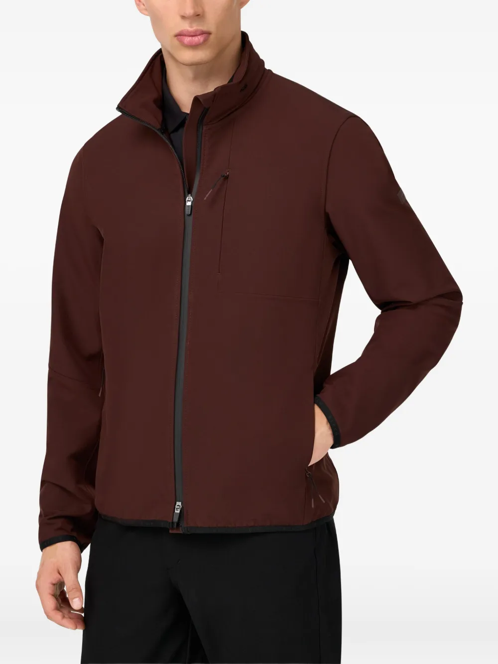 Boggi Milano B-Tech gewatteerd jack met logoprint Bruin