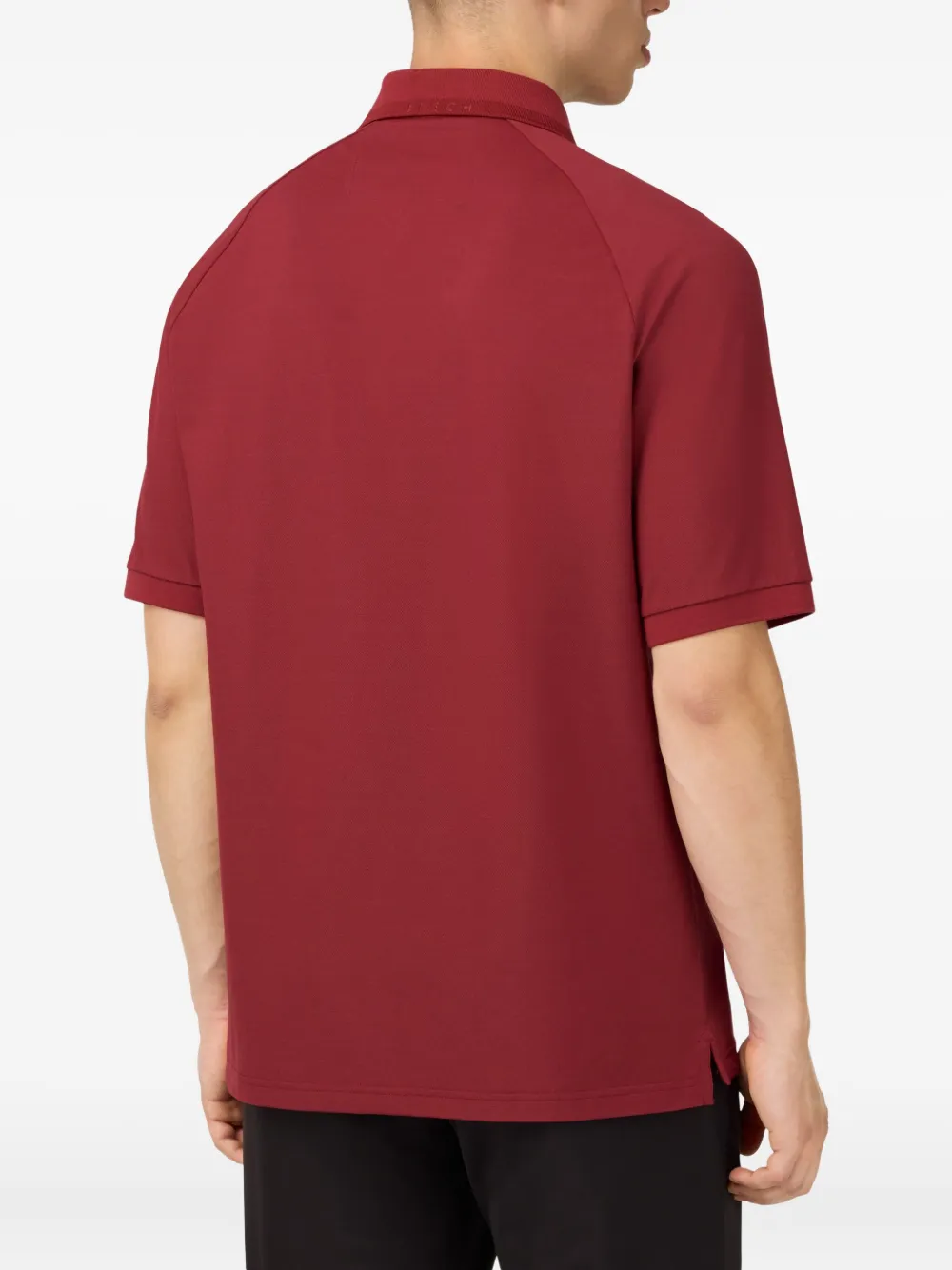 Boggi Milano Poloshirt met raglan mouwen Rood