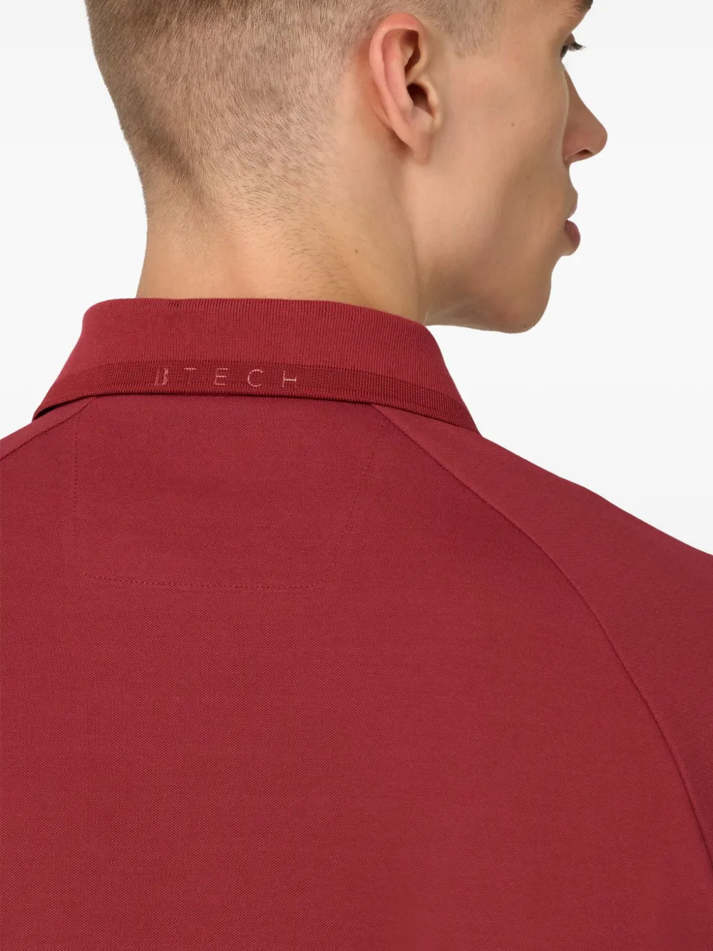 Boggi Milano Poloshirt met raglan mouwen Rood