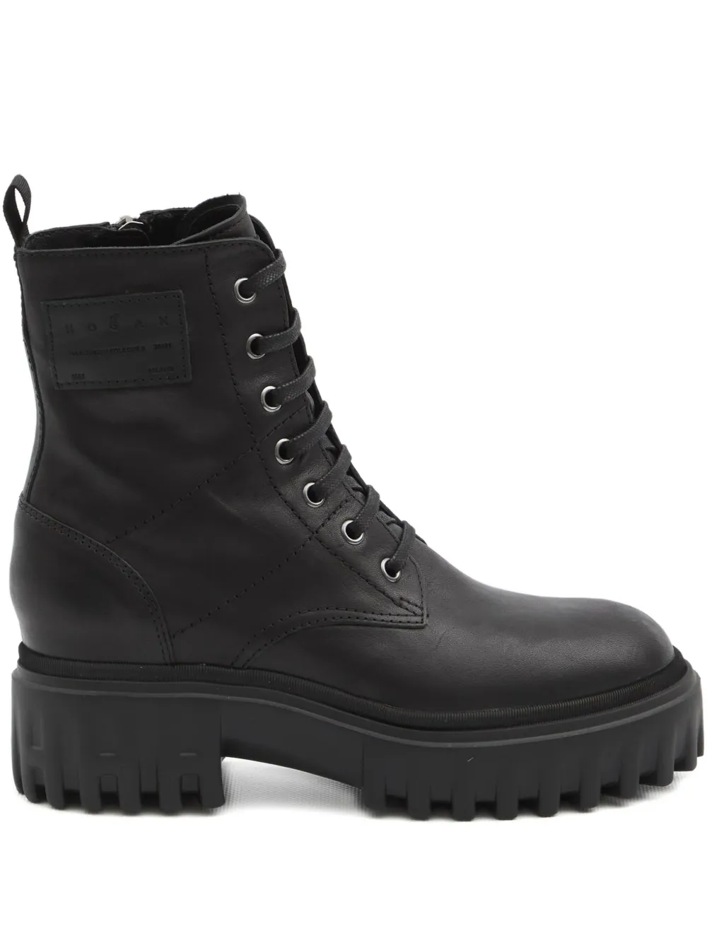 Hogan 20mm lace-up platform boots Black