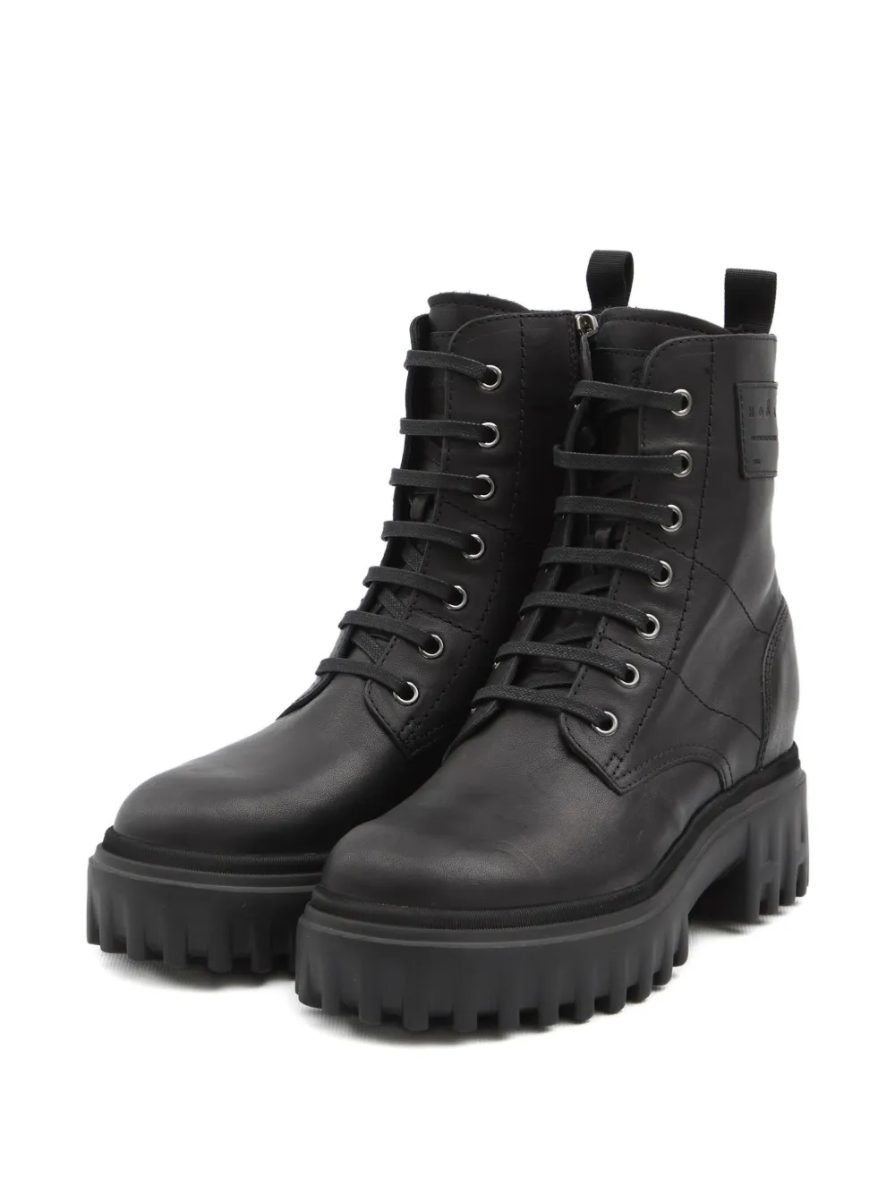 Hogan 20mm lace-up platform boots Black