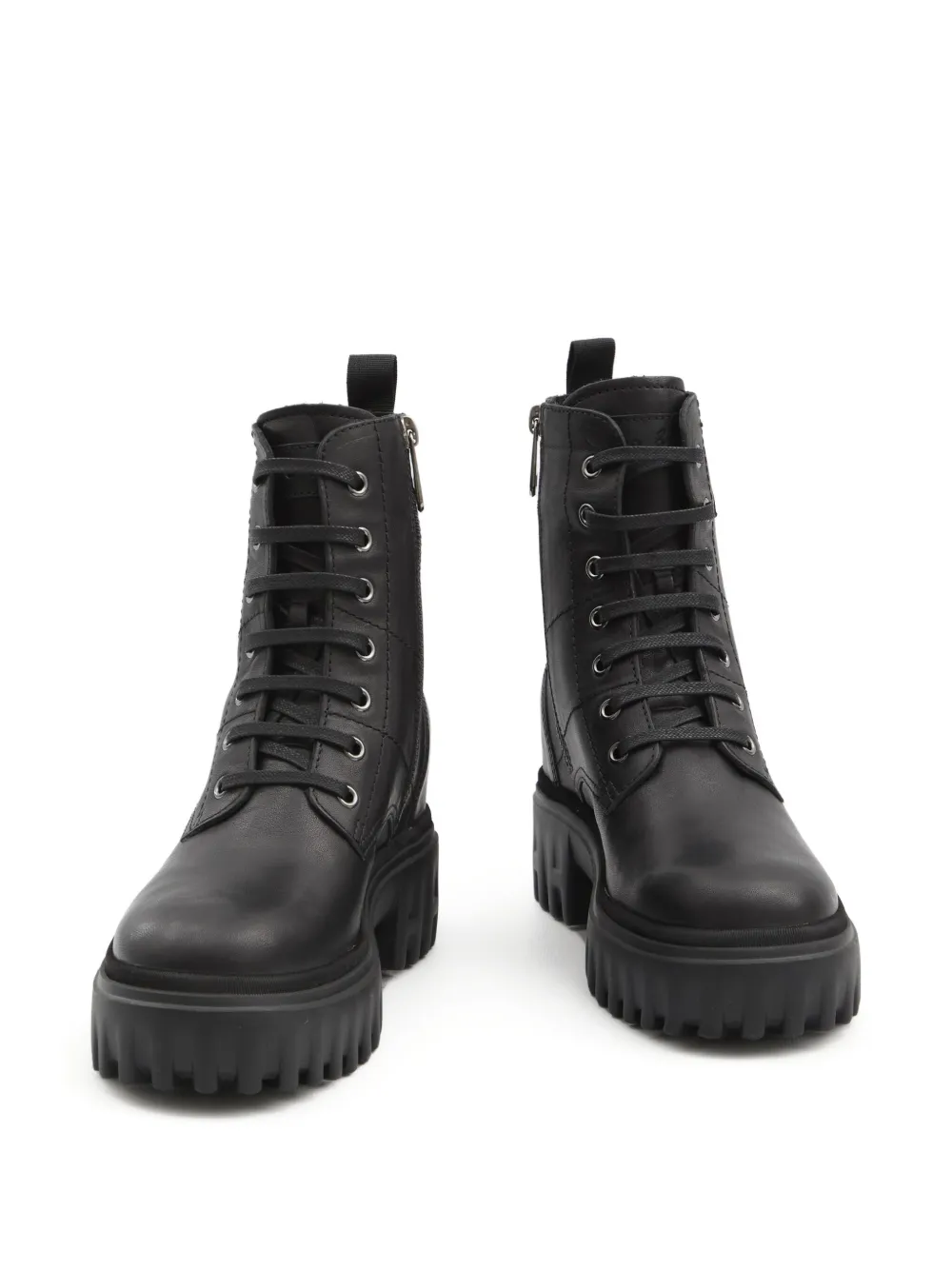 Hogan 20mm lace-up platform boots Black