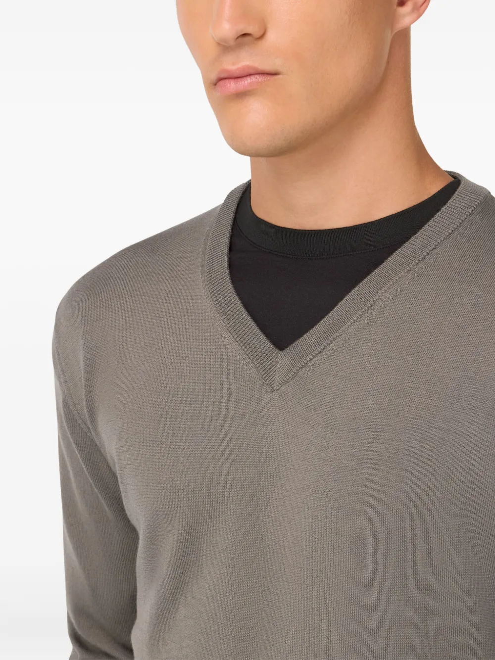 Boggi Milano Trui met V-hals Grijs