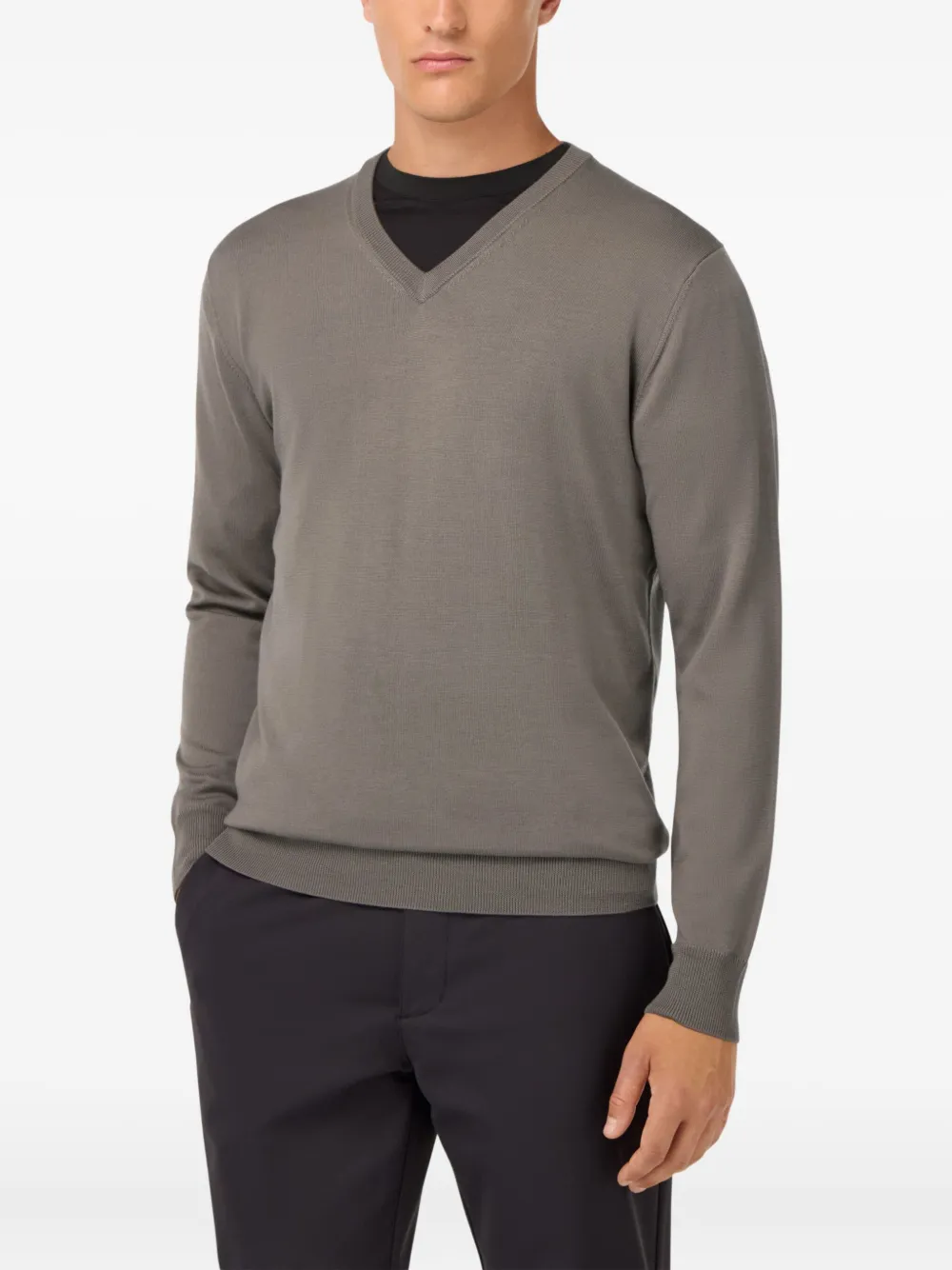Boggi Milano Trui met V-hals Grijs