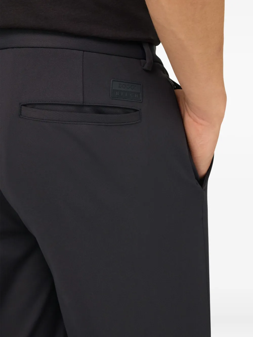Boggi Milano B-Tech broek met diagonale zak Blauw