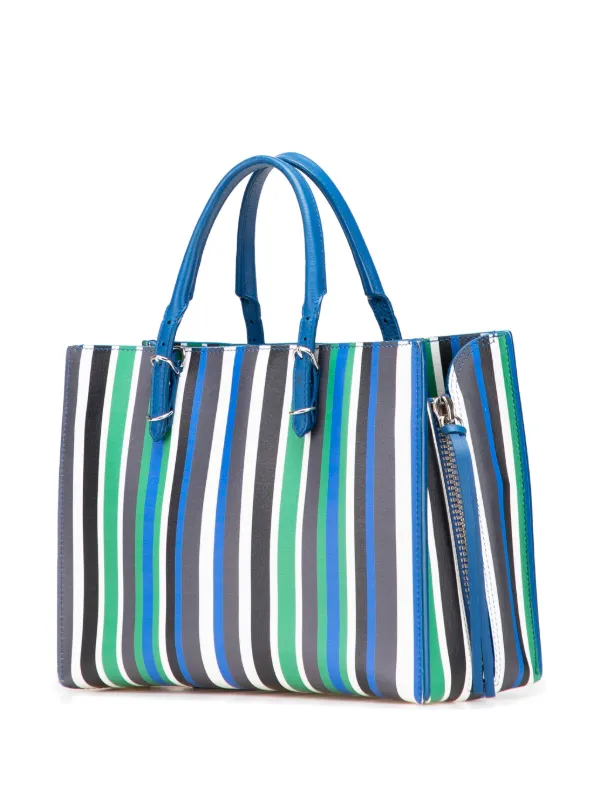 Balenciaga Pre-Owned 2017 Mini Leather Striped Papier A6 Zip