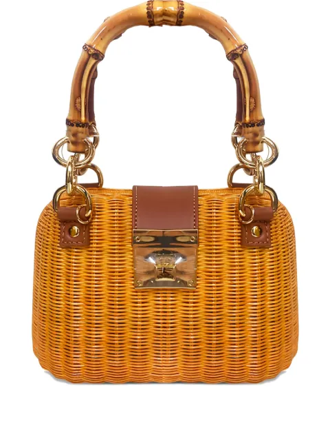 SERPUI Cristal bamboo-handle wicker bag