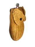 SERPUI owl wicker clutch bag - Brown