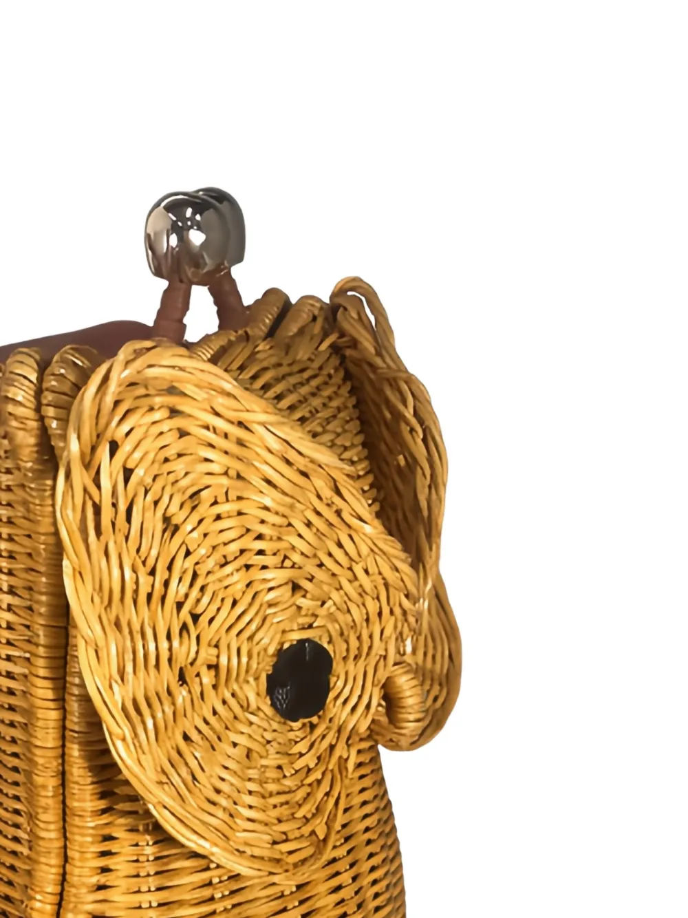 SERPUI Owl rieten clutch Bruin