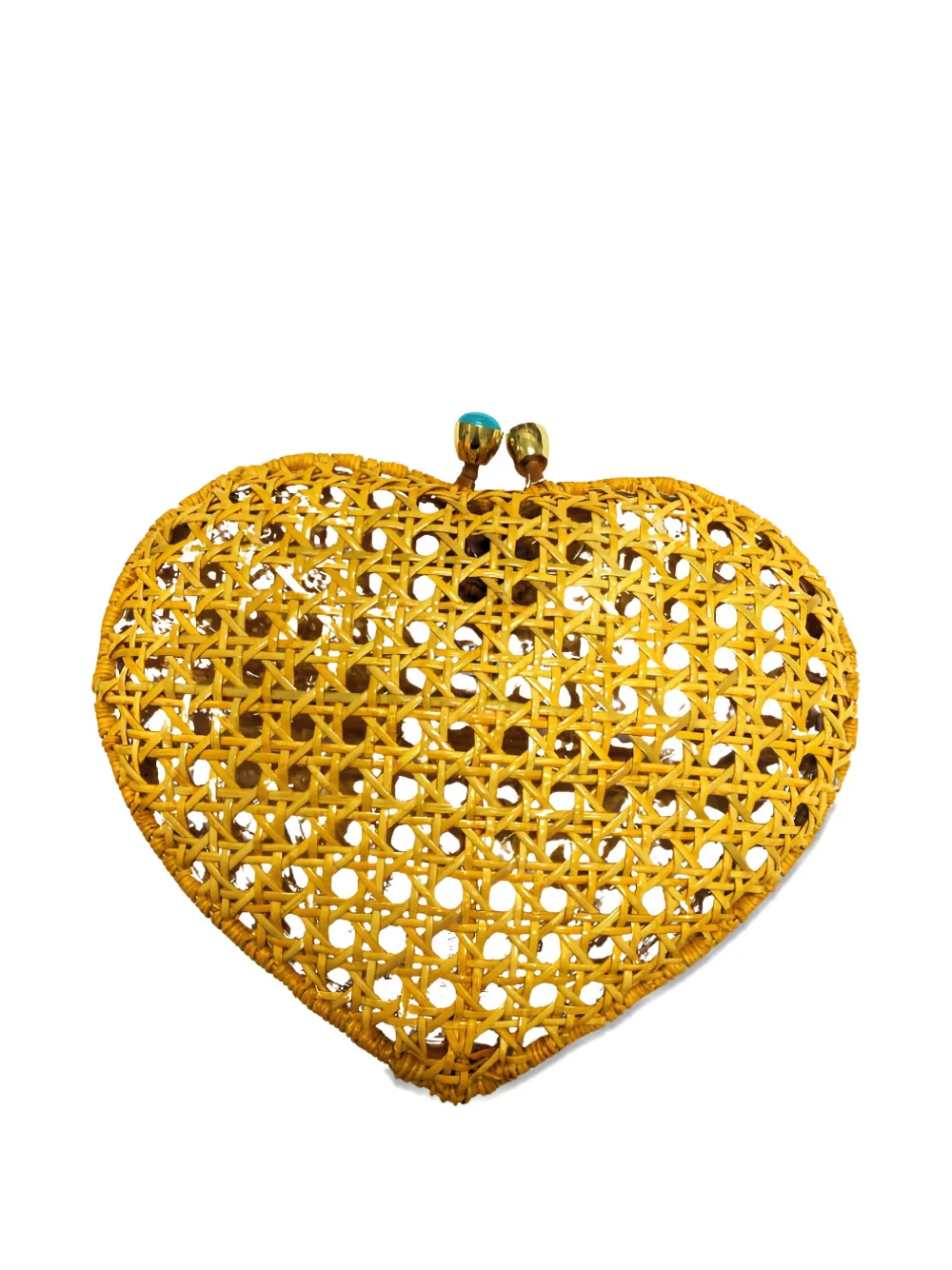 SERPUI Passionate Heart rieten tas - Bruin