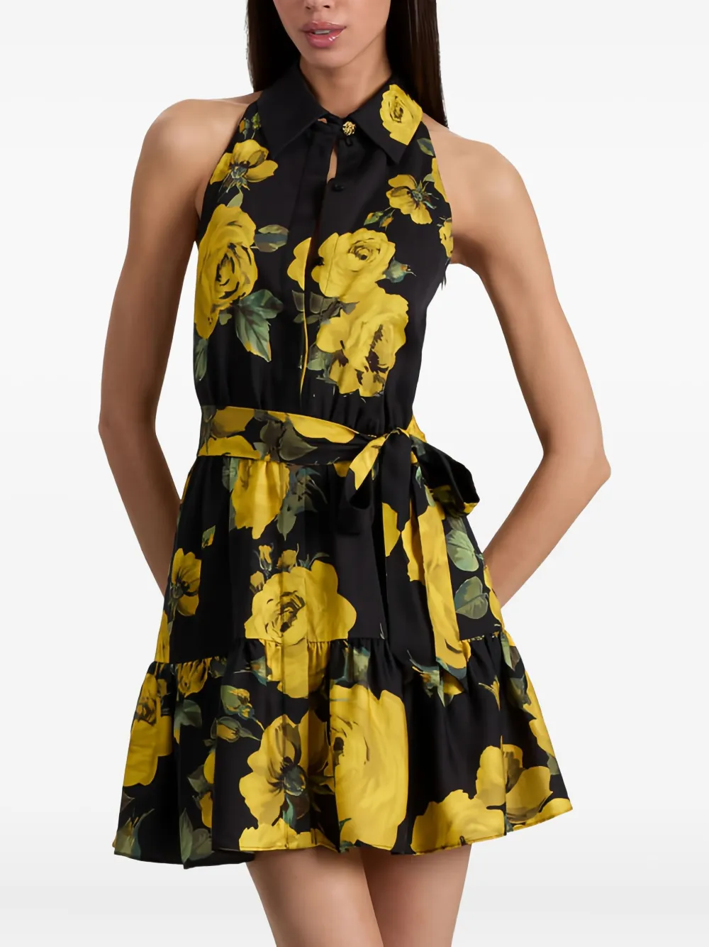 Alice + olivia Mini-jurk met patroon - Zwart