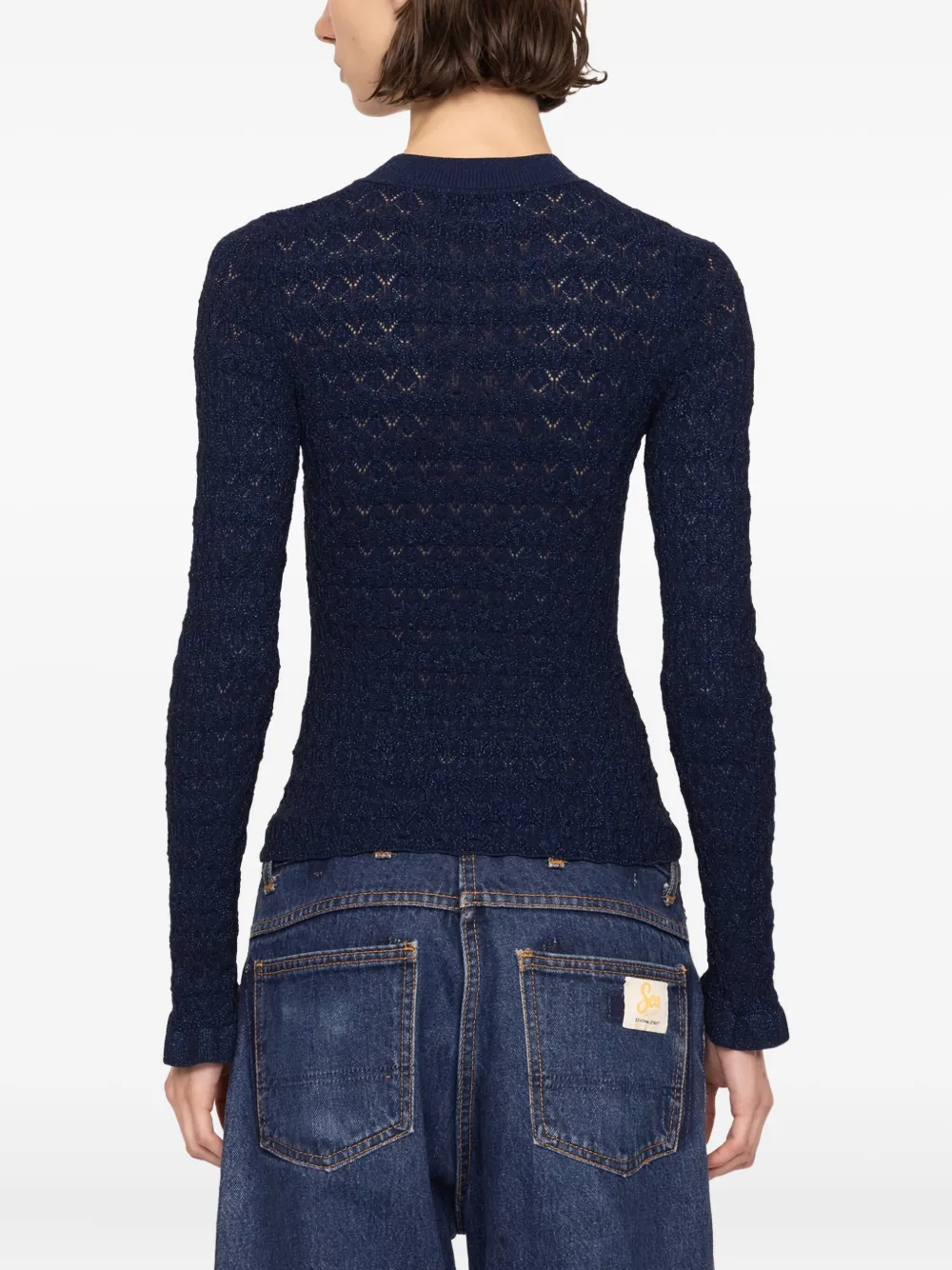 Sea Ruby Long-sleeve Sweater In Blue