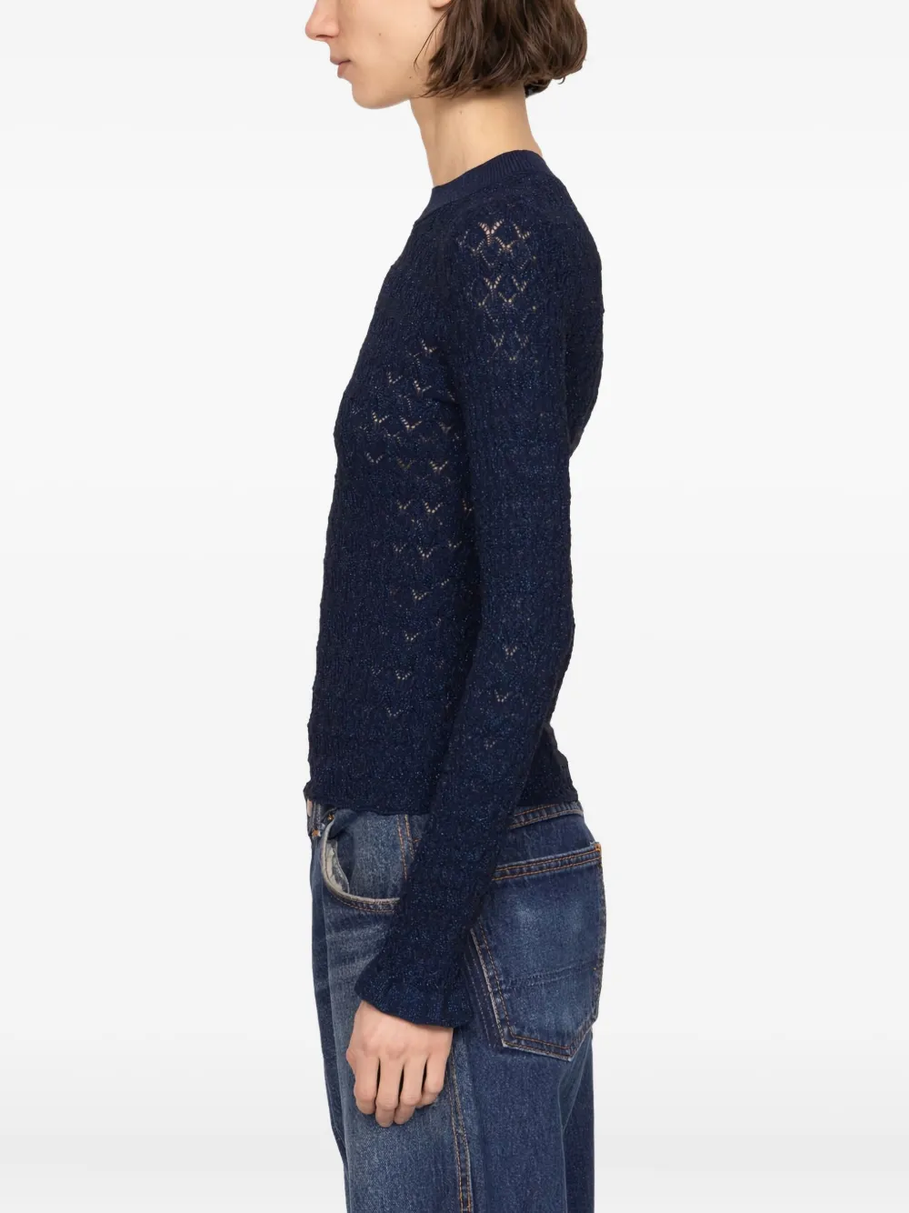 Sea Ruby Long-sleeve Sweater In Blue