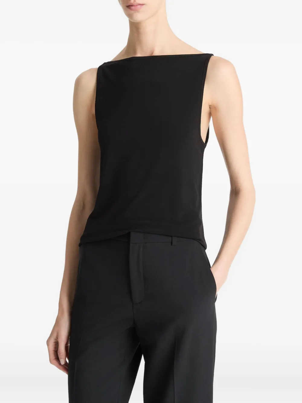 Vince Tanktop met boothals Zwart