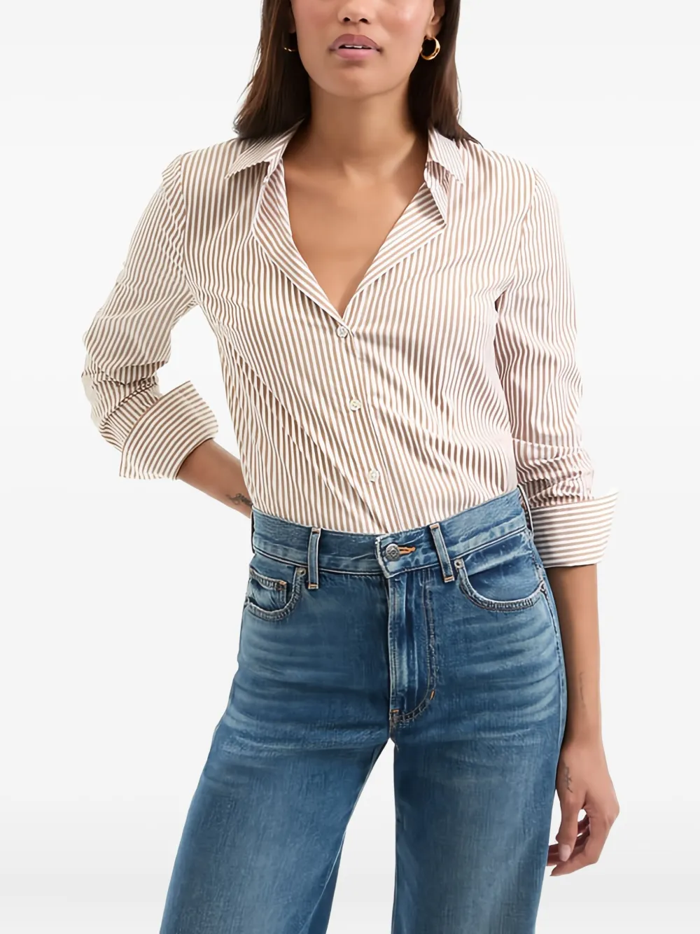 Veronica Beard Gestreept blouse Bruin