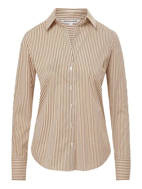 Veronica Beard striped long-sleeve shirt