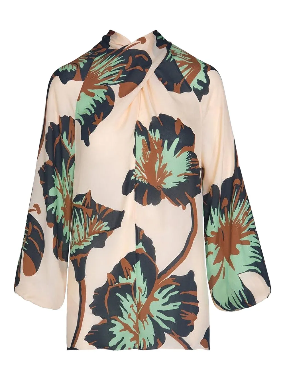 Johanna Ortiz floral-print tie-neck tunic | Neutrals | Image 1