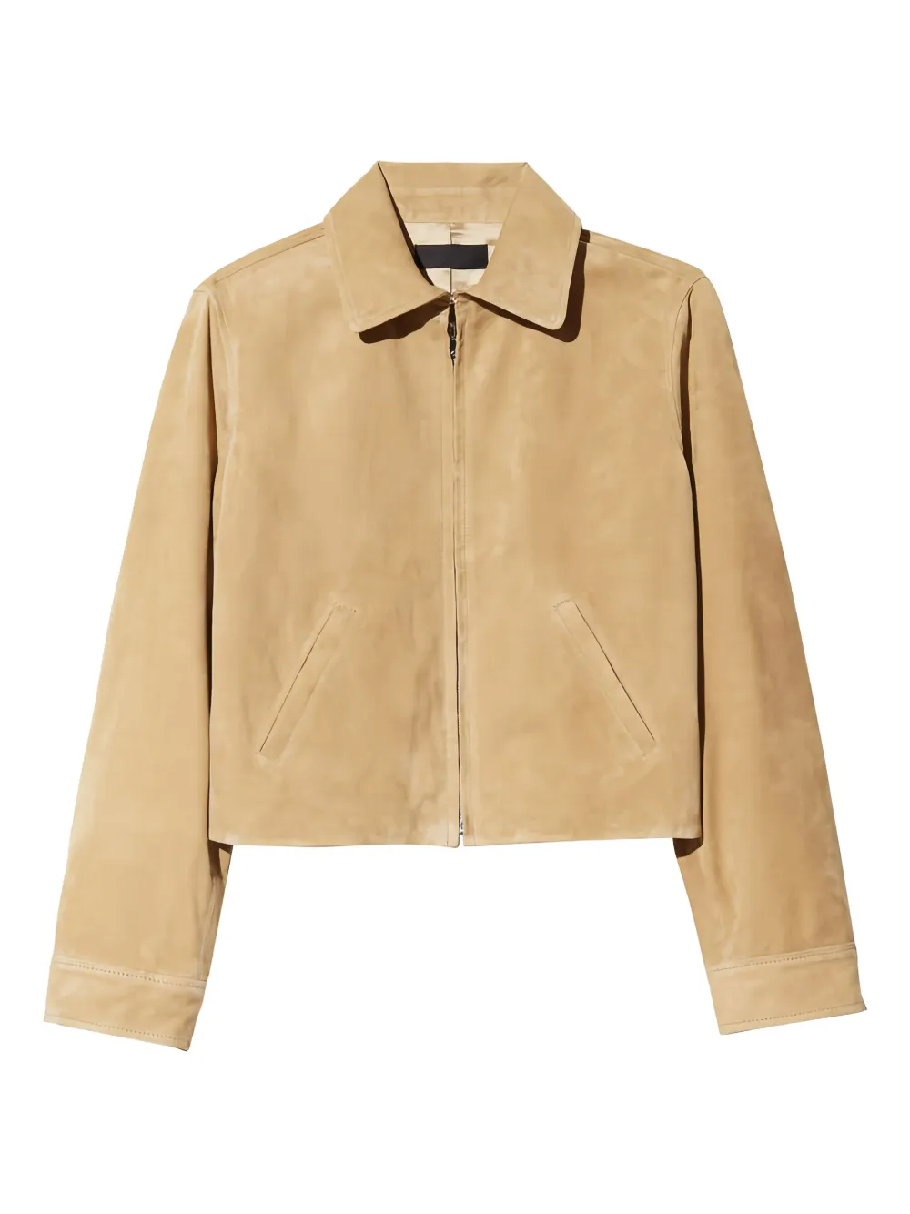Nili Lotan Beauvais suede zip-front jacket | Neutrals | Image 1
