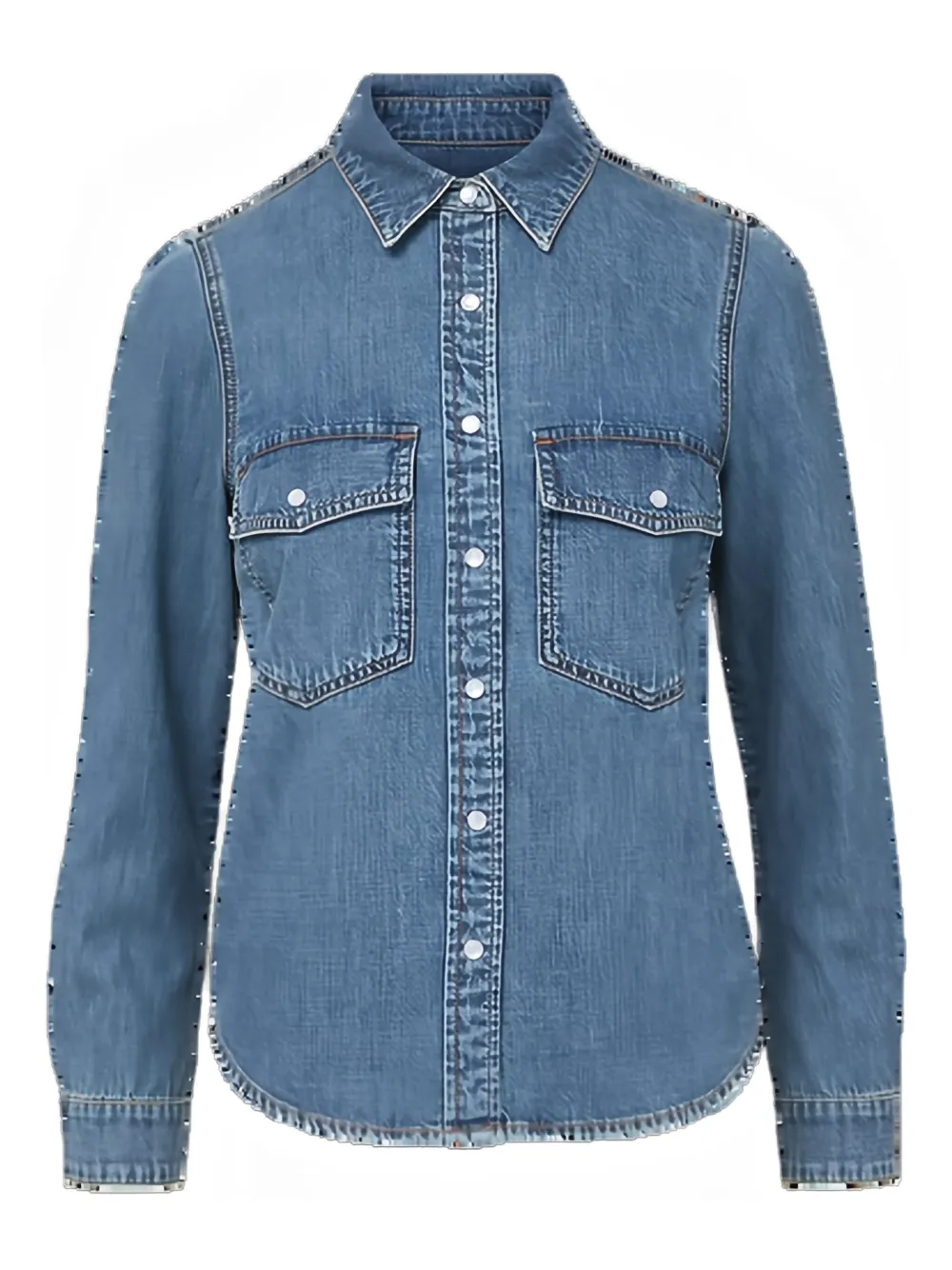 Veronica Beard flap-pocket denim shirt | Blue | Image 1