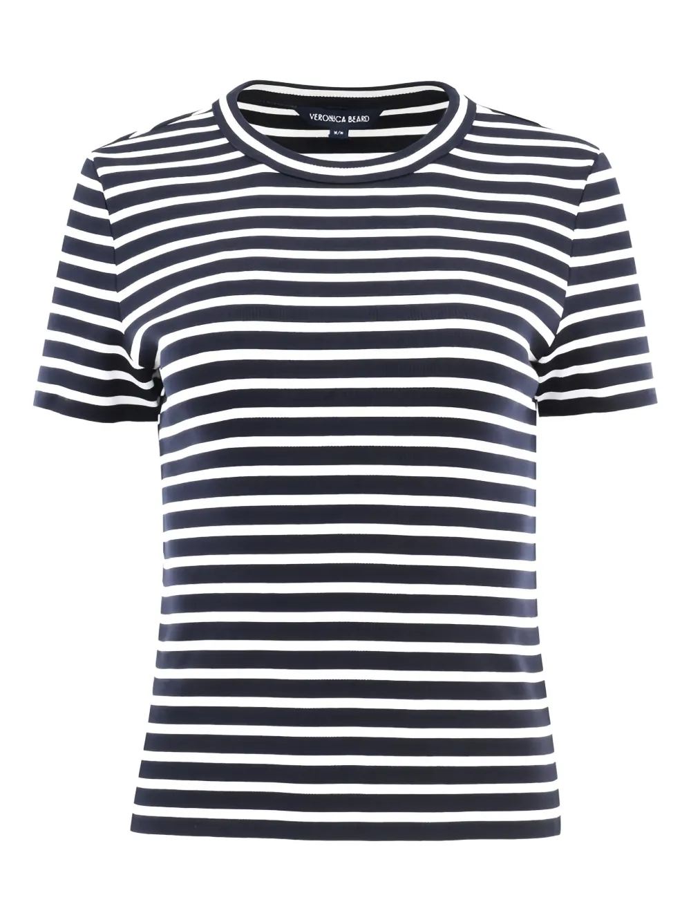 Veronica Beard Pruitt Stripe Stretch Cotton T-shirt In Blue
