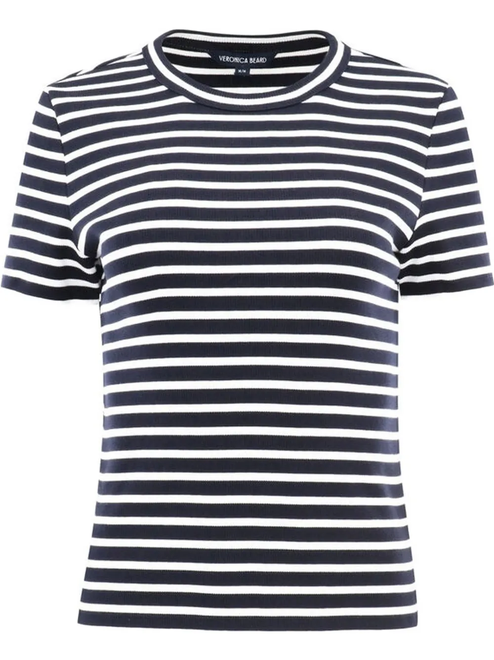 Veronica Beard Pruitt Stripe Stretch Cotton T-shirt In Blue