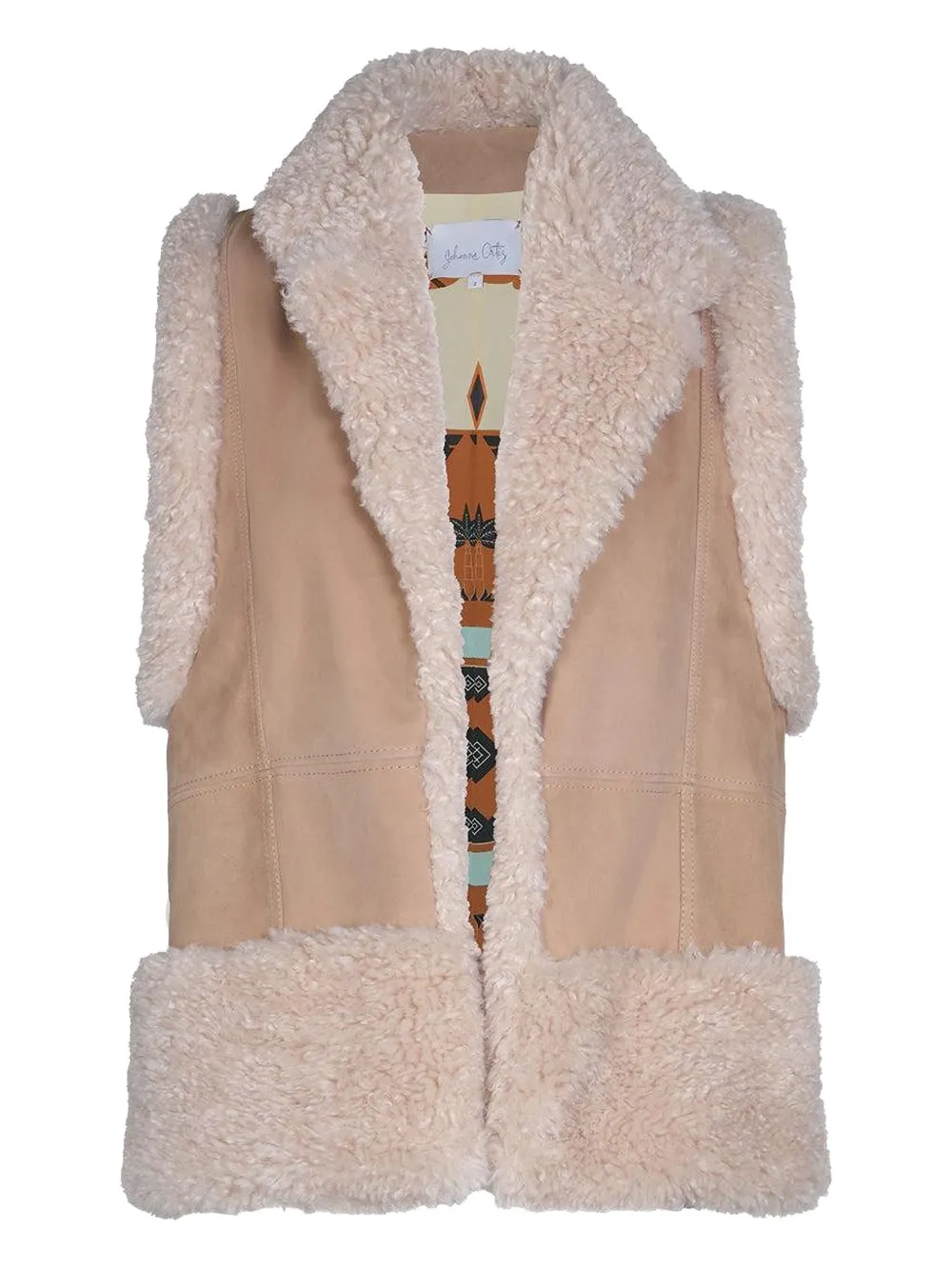 Johanna Ortiz Salty Air shearling vest | Neutrals | Image 1