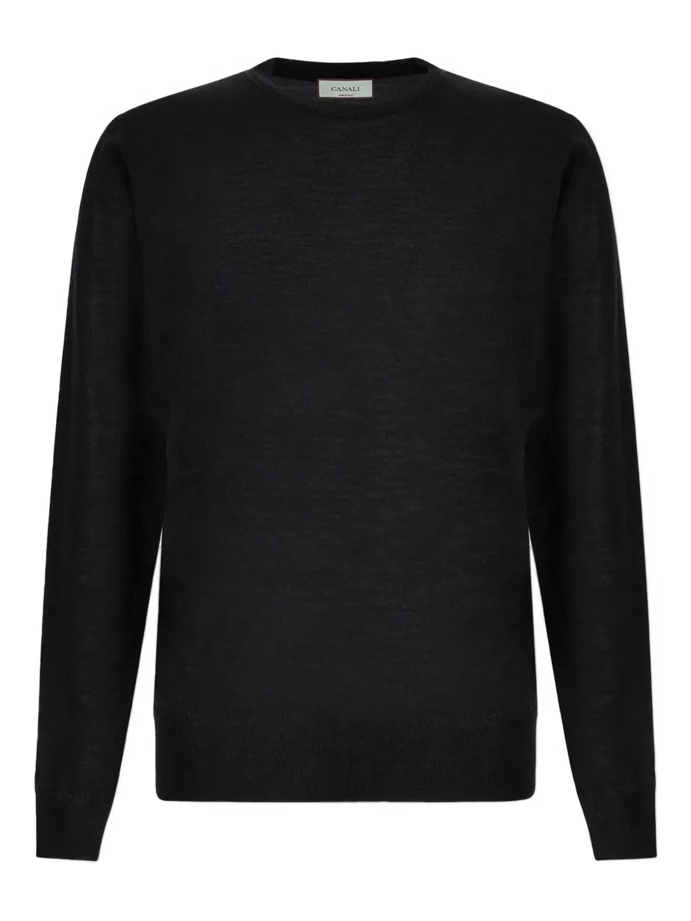 Canali crew-neck wool sweater Zwart