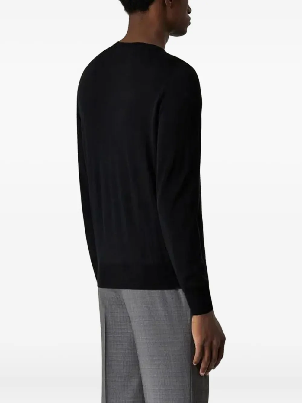 Canali crew-neck wool sweater Zwart