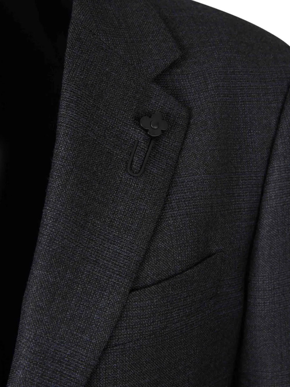 Lardini Geruit pak met textuur Blauw