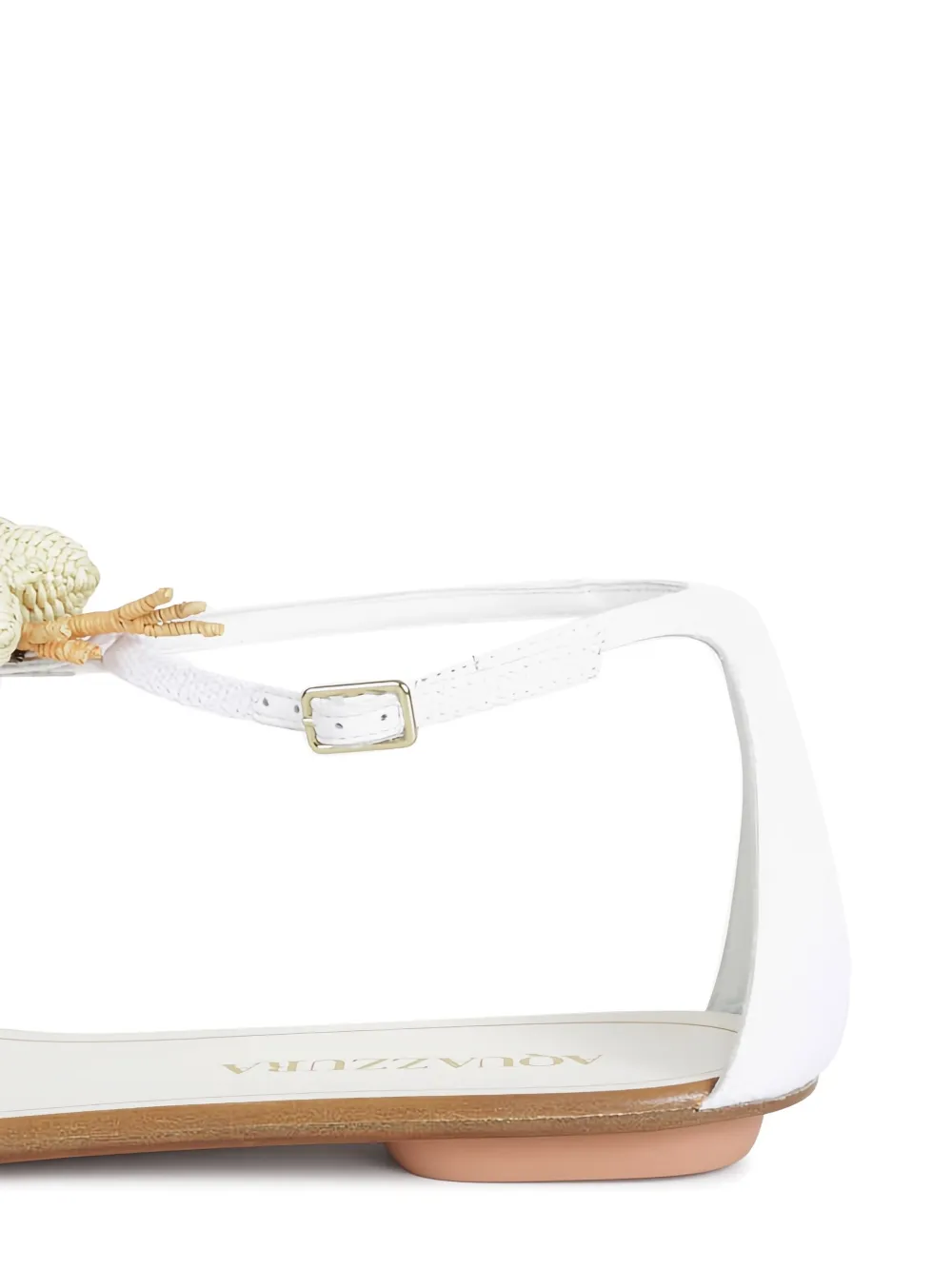 Aquazzura raffia sea-creature sandals White