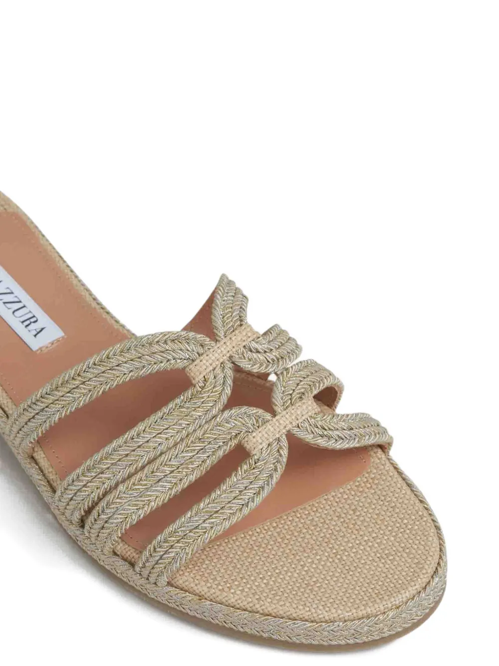 Aquazzura Playita slip-on sandals Neutrals