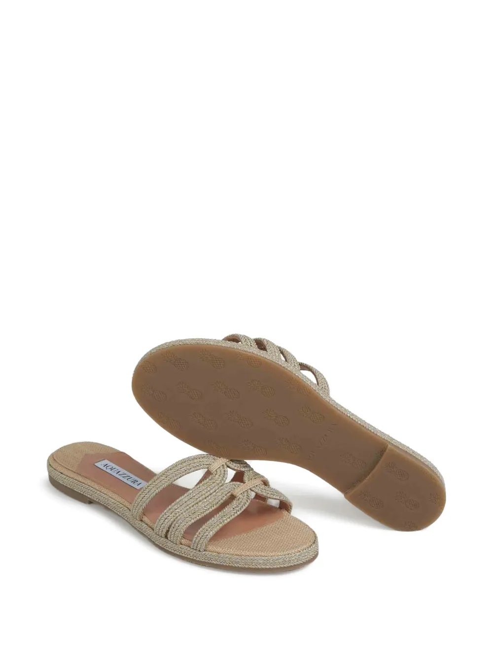 Aquazzura Playita slip-on sandals Neutrals