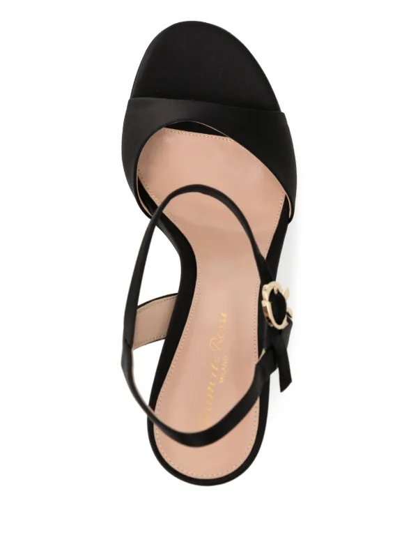 【Gianvito Rossi】ジャンヴィト・ロッシ／MARLENA GIANVITO ROSSI Marlena 85 mirrored-leather platform sandals