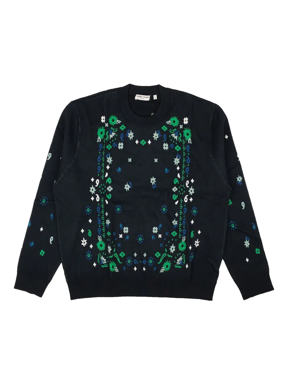 bandana-jacquard sweater