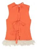 Opening Ceremony beaded-hem knit top - Orange