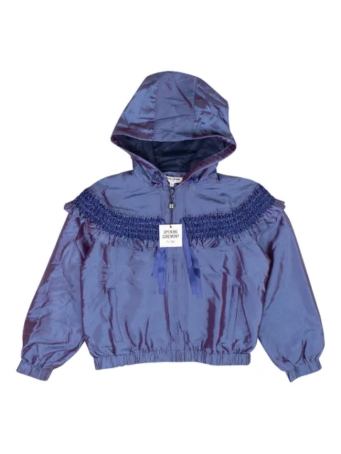 Opening Ceremony smocked ruffled bomber jacket