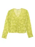 Opening Ceremony crinkle-effect long-sleeve blouse - Yellow