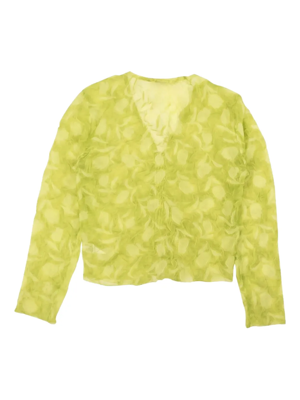 Opening Ceremony crinkle-effect long-sleeve blouse - Geel