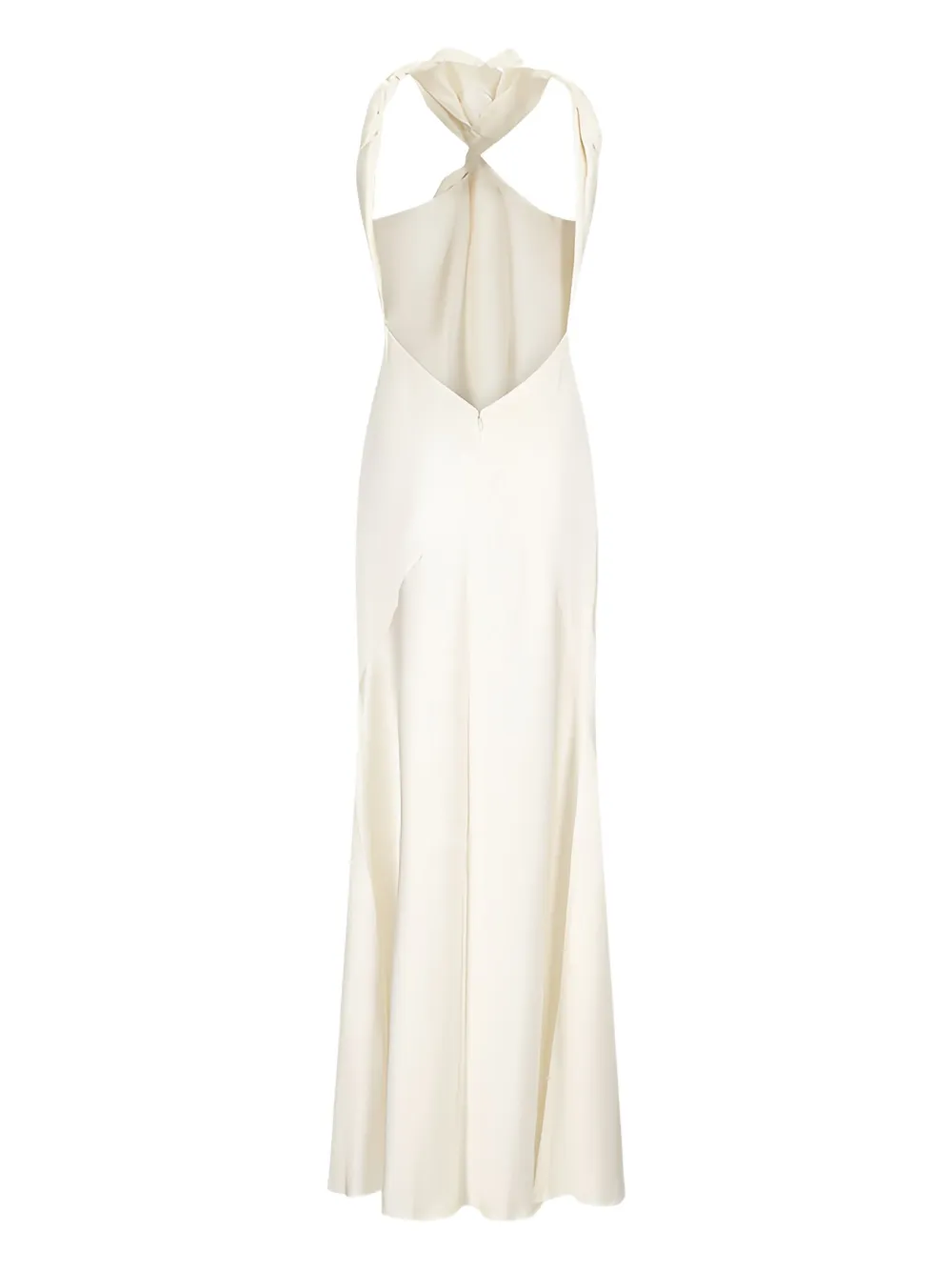 The Attico knot-detail maxi dress - Wit