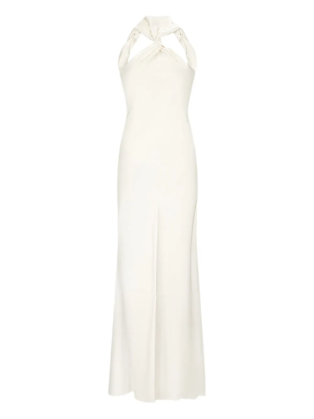 The Attico Maxi-jurk met geknoopt detail Wit