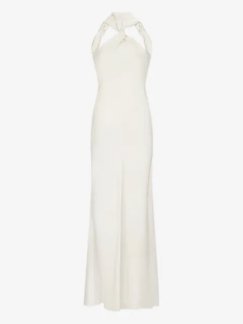 The Attico knot-detail maxi dress