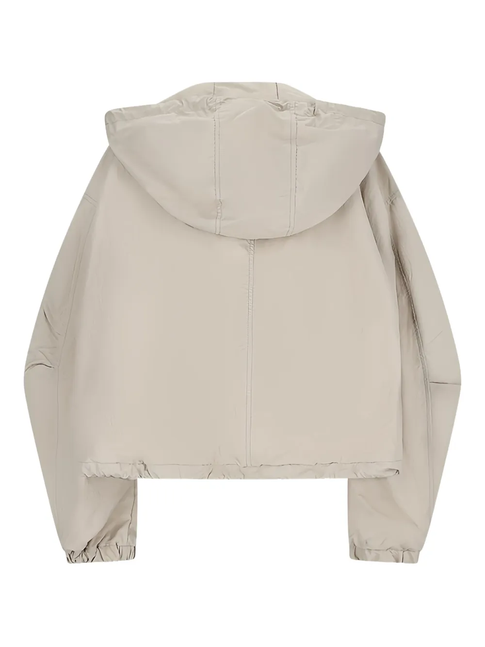 The Attico Ice hooded zip-front bomber jacket Beige