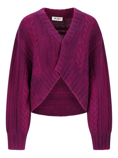 The Attico cable-knit v-neck cardigan