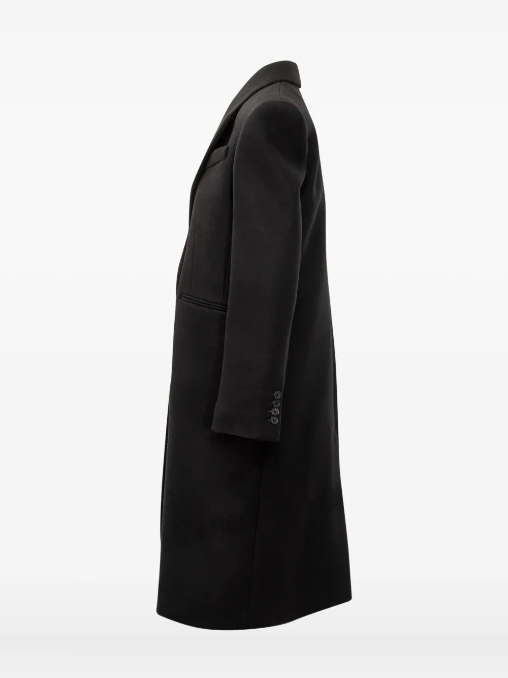 Givenchy single-breasted wool coat Zwart